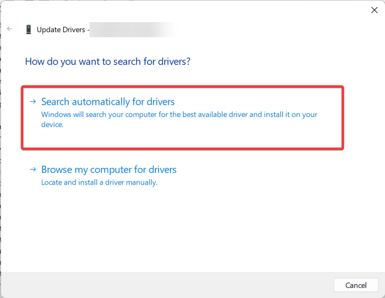 Cerca automaticamente i driver
