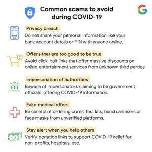 GoogleがユーザーがCOVID-19に関連するオンライン詐欺を回避するためのウェブサイトを立ち上げ 1