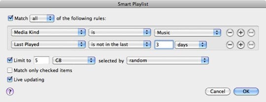 Sincronizzazione della musica selezionata su iPad