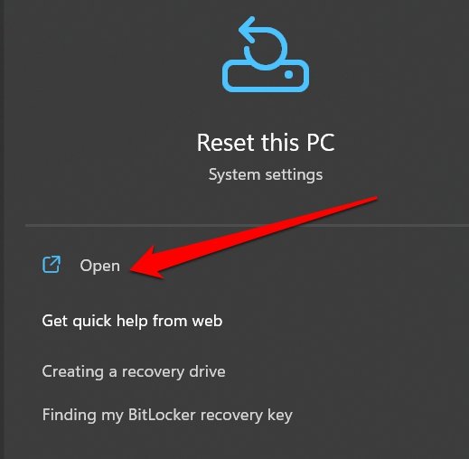 ripristina Windows 11
