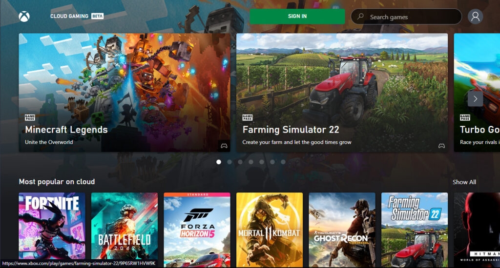 Xbox Cloud Gaming