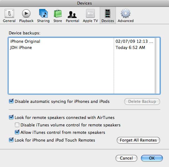 Empêcher iPhoto de s'ouvrir lors de la connexion d'un iPod touch