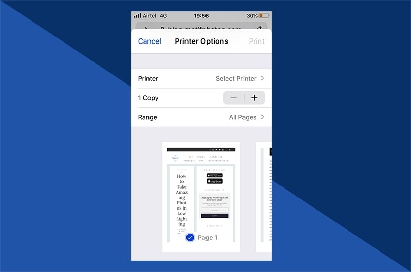Wie man auf dem iPhone in PDF druckt?