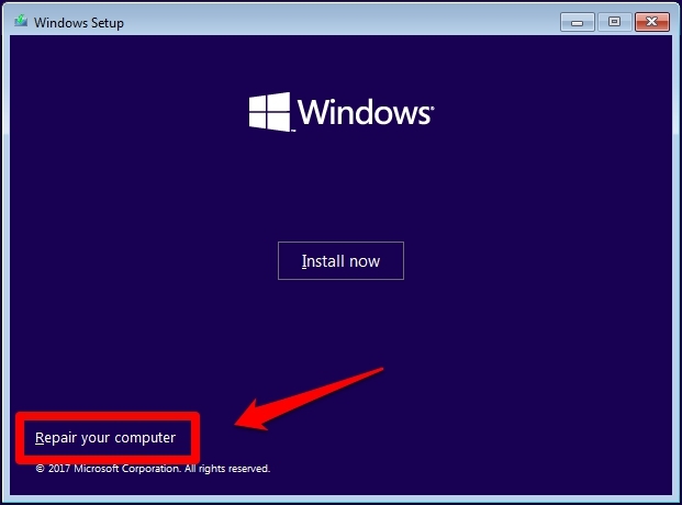 Windows 설치 시작