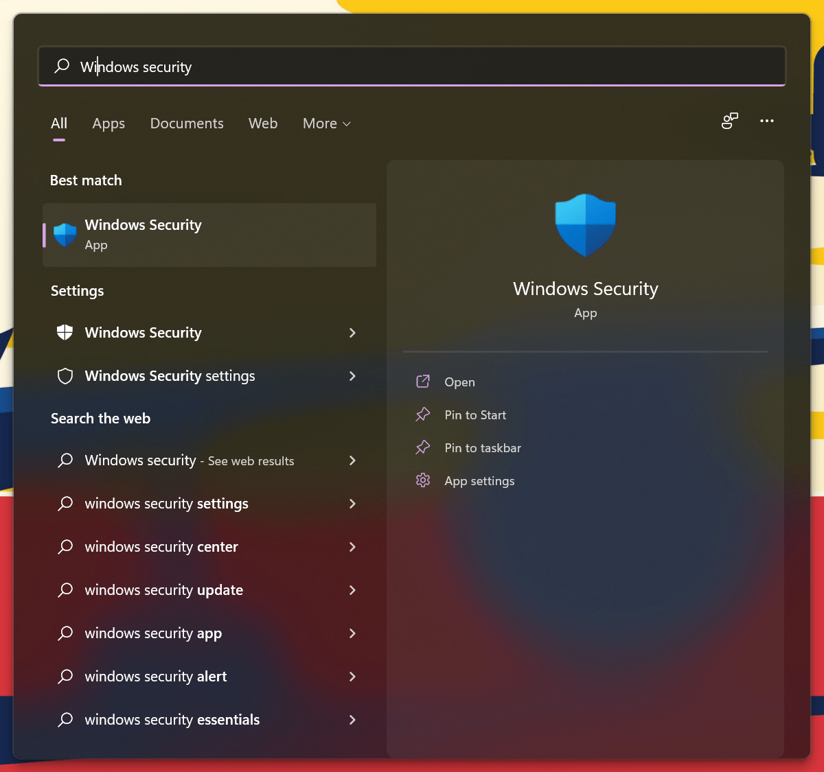 1 - Apri Sicurezza di Windows
