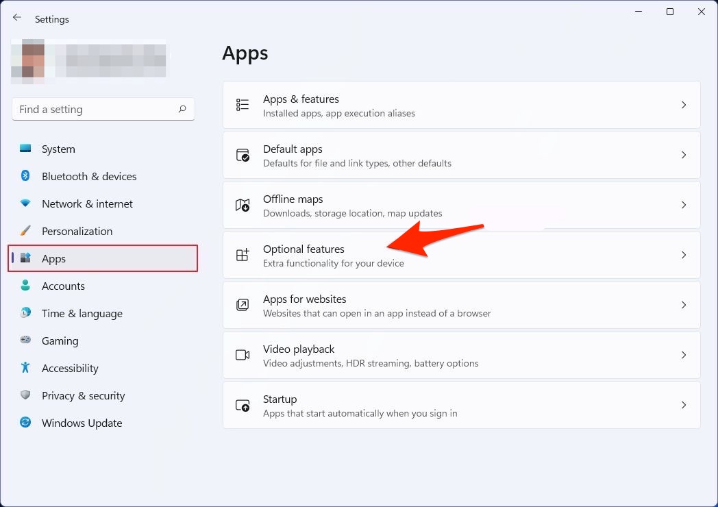 Impostazioni > App > Funzioni opzionali