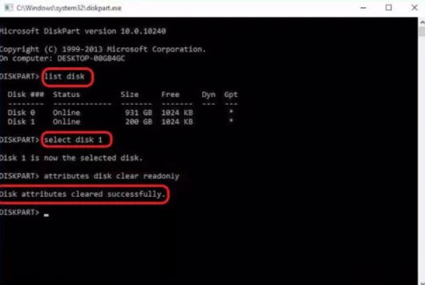 Rimuovi l'attributo di sola lettura dell'unità - Errore 0x800701B1 su PC Windows