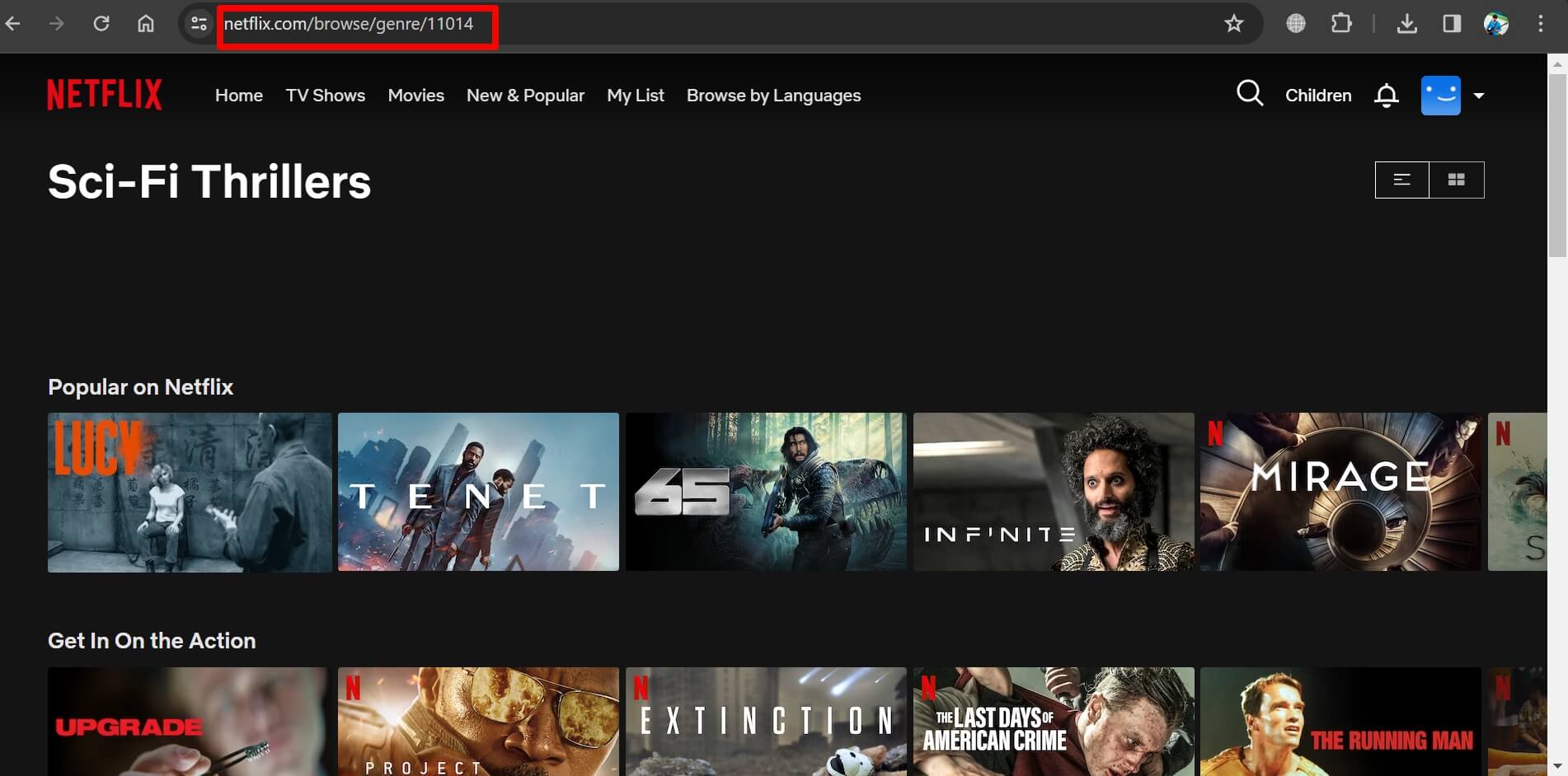 Netflixのスリラーショー