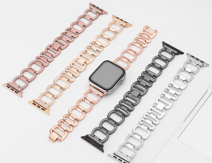 Esta é a Pulseira de Aço para Apple Watch Series 5 de 44mm e 40mm.