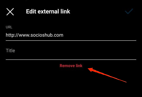 Fai clic sull'opzione Rimuovi link e confermalo.