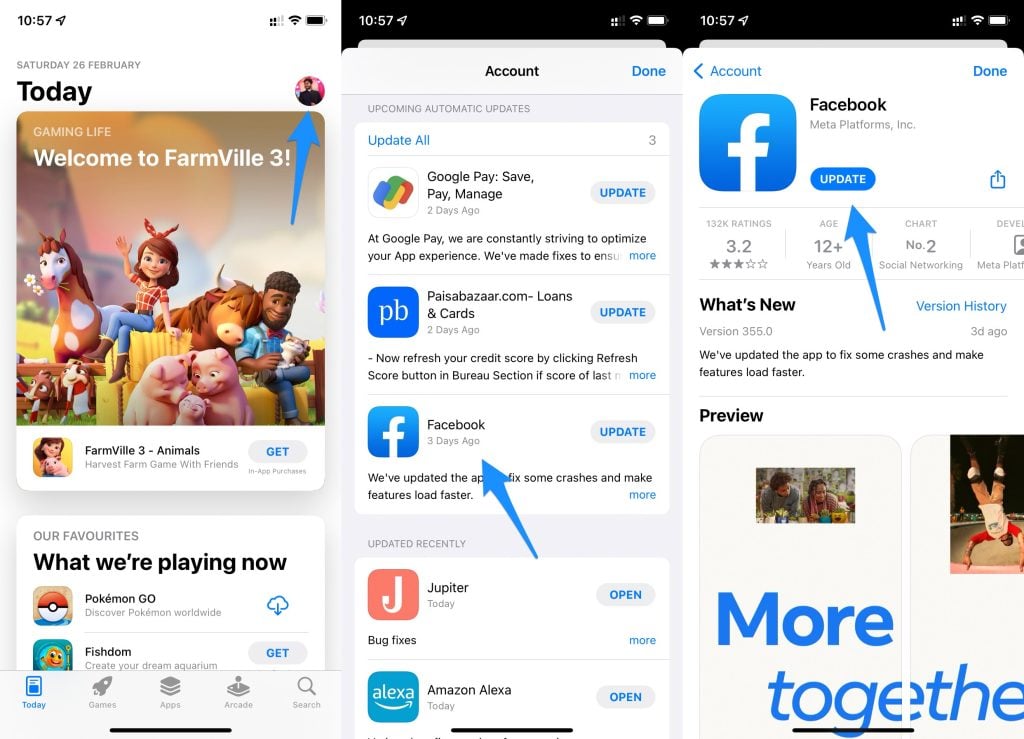 Atualizar Facebook iOS - Facebook Pay Não Funcionando