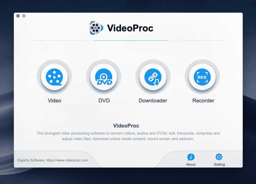 Capture d'écran de VideoProc