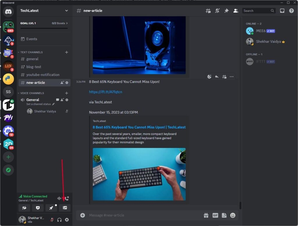 Usa Soundboard su Discord