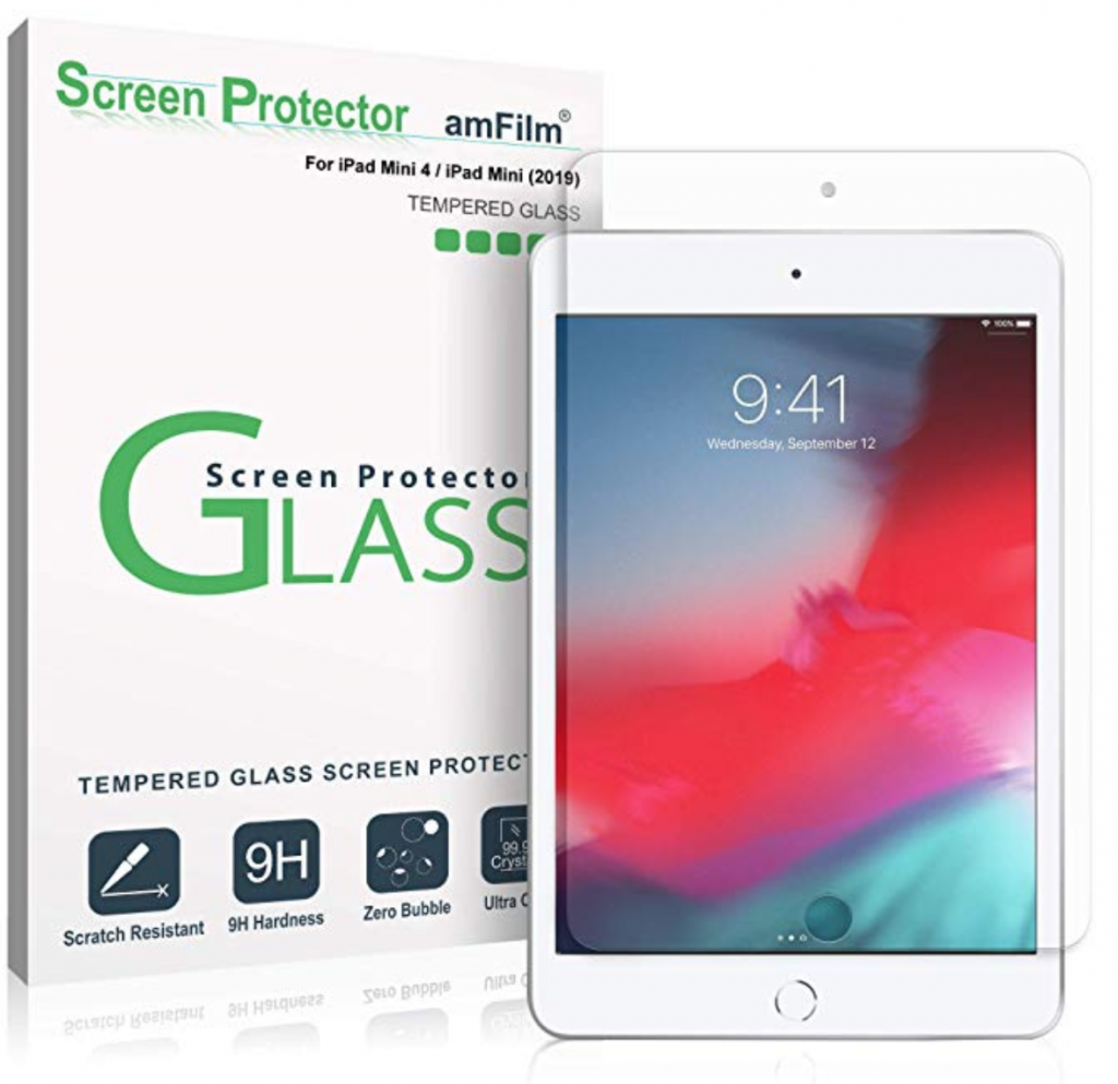 Protecteur d'écran en verre trempé amFilm pour iPad Mini 5