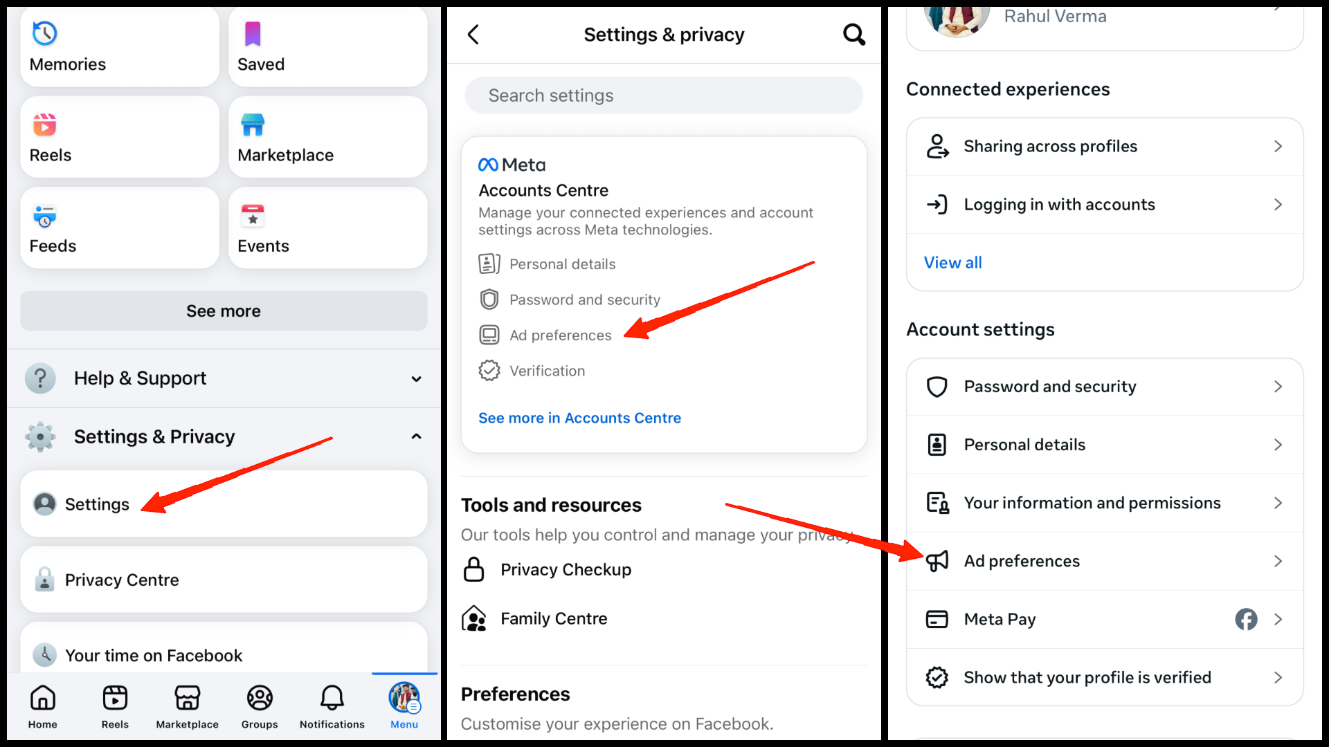 Vai su Impostazioni e Privacy. Naviga su Preferenze Annunci.
