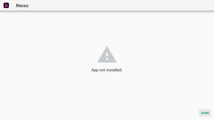 Errore App non installata Android TV