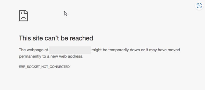 Google Chrome에서 ERR_SOCKET_NOT_CONNECTED