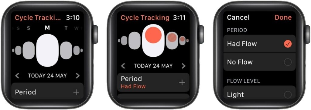 Трекер менструального цикла Apple Watch