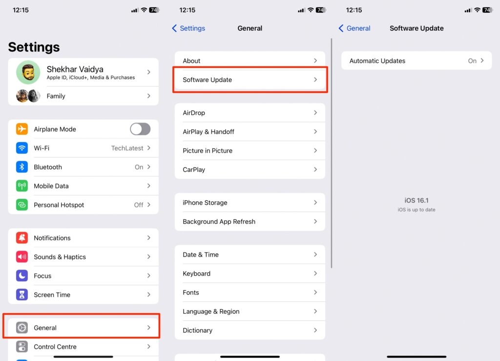 Mettre à jour l'iPhone - « Nous avons rencontré une erreur lors du changement de profils » dans Hulu