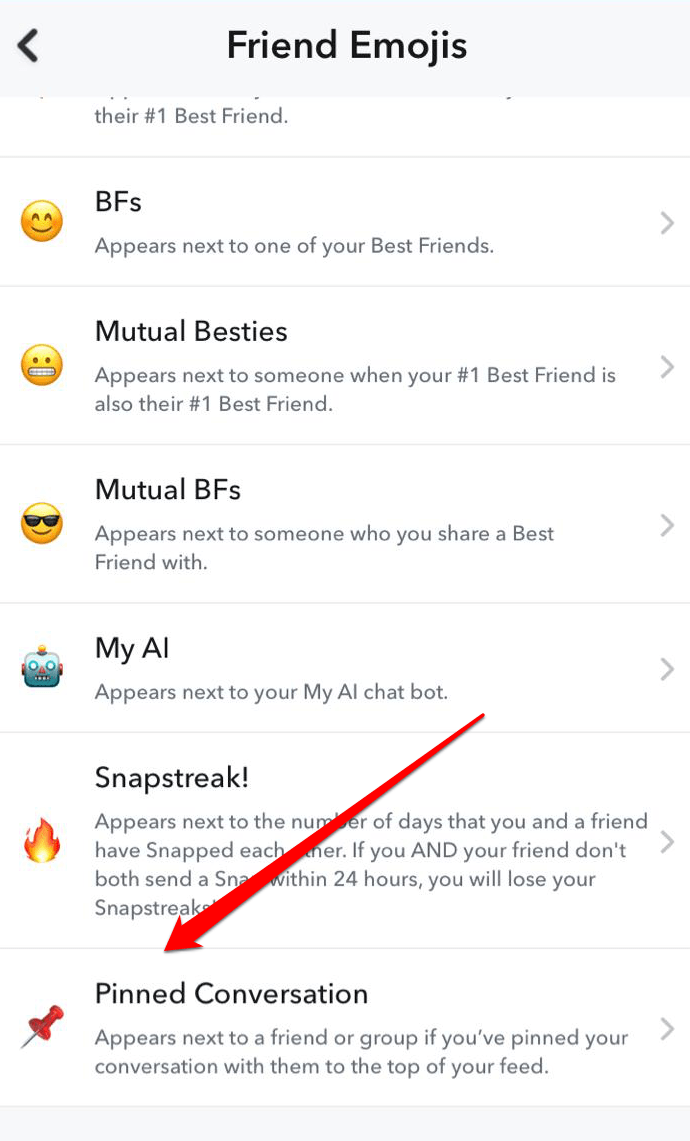 Chat auf Snapchat anheften