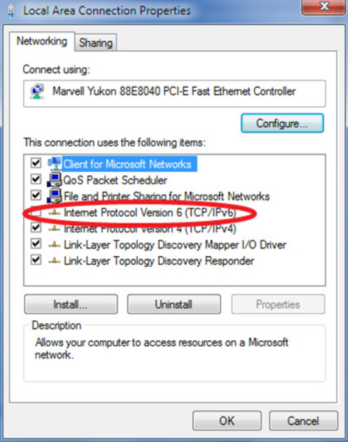 Disabilita IPv6