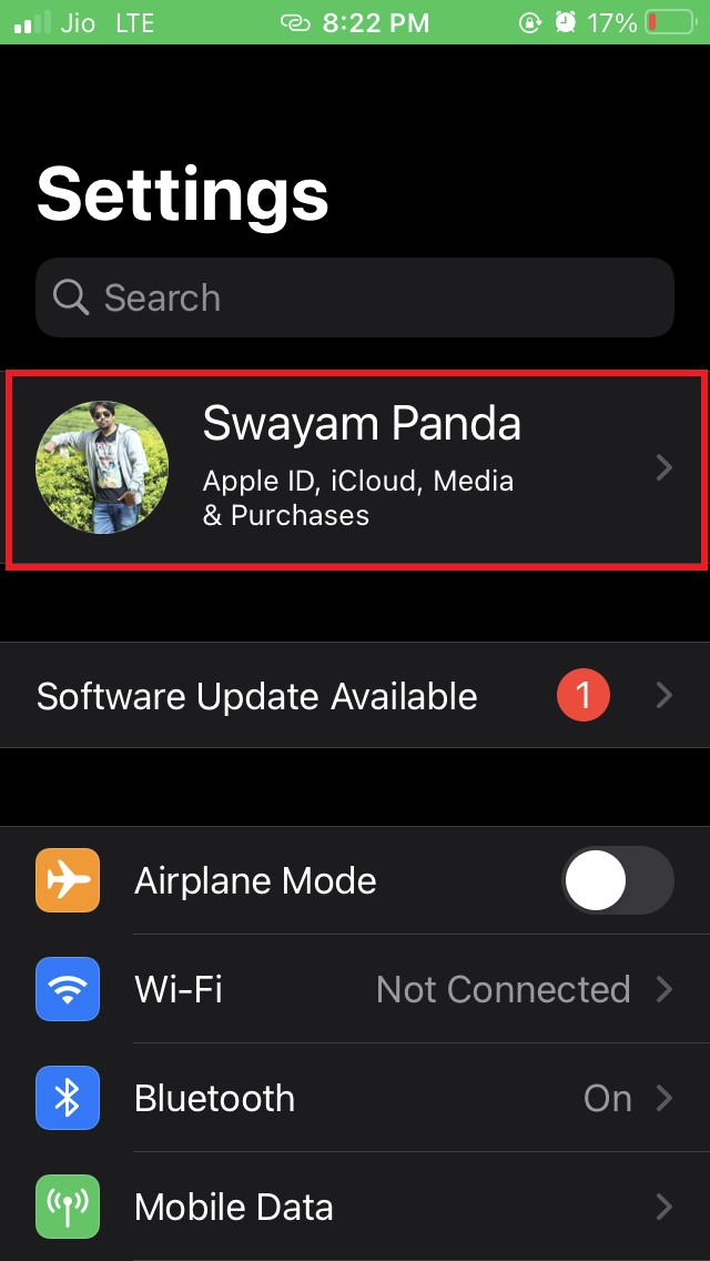 Apple ID name