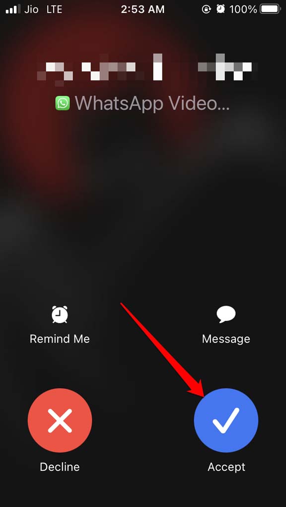 Получить видеозвонок в WhatsApp