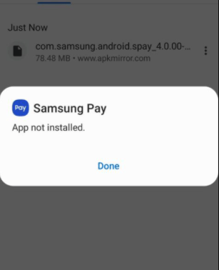 Samsung App non installata