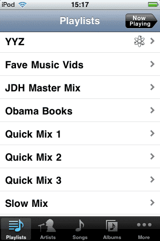 Riprendere le playlist su iPod touch