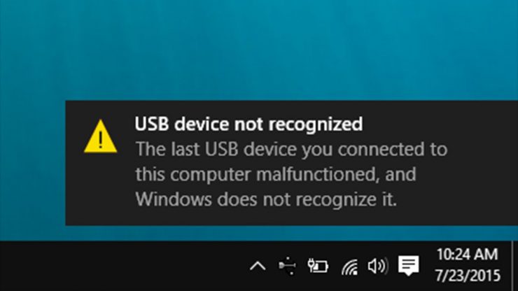 USB 장치 인식되지 않음