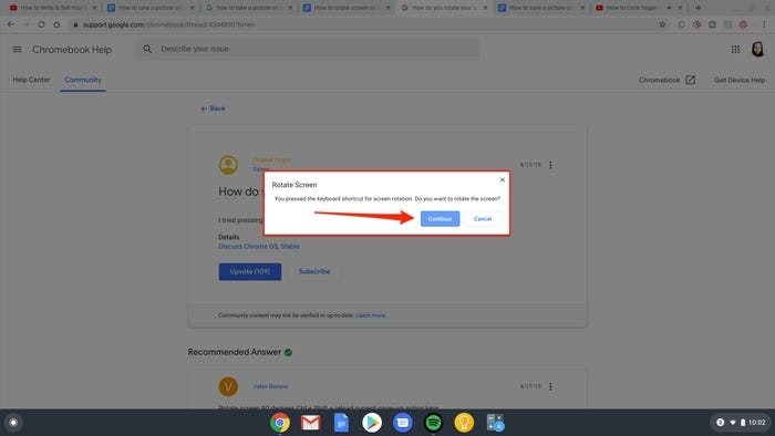 Come ruotare lo schermo su Chromebook?