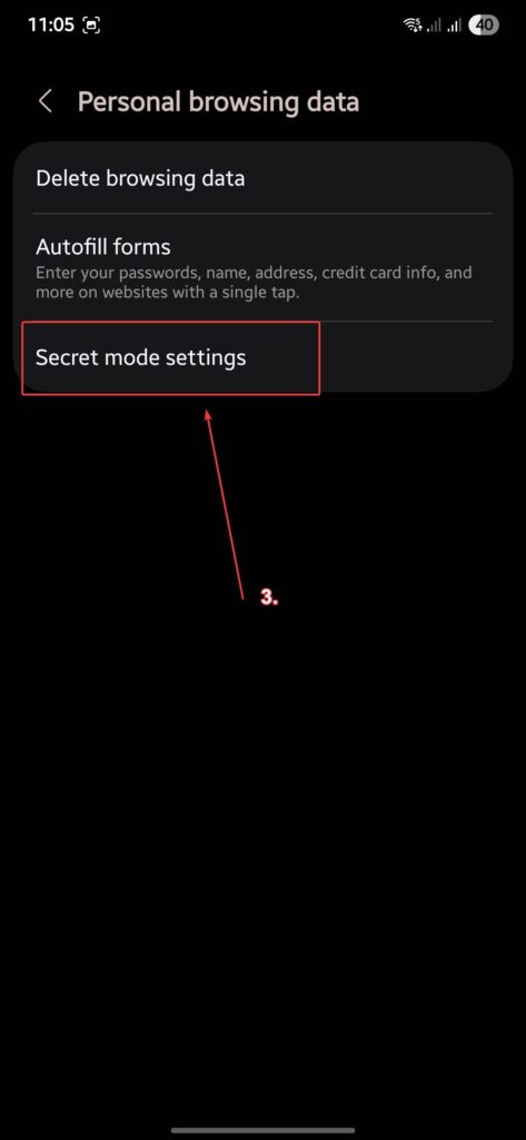 Samsung Internet Modalità Segreta