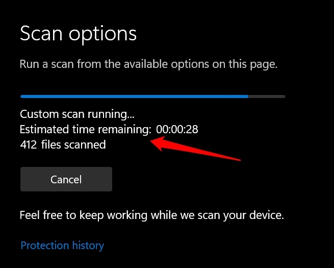 Windows OS에서 악성코드 스캔