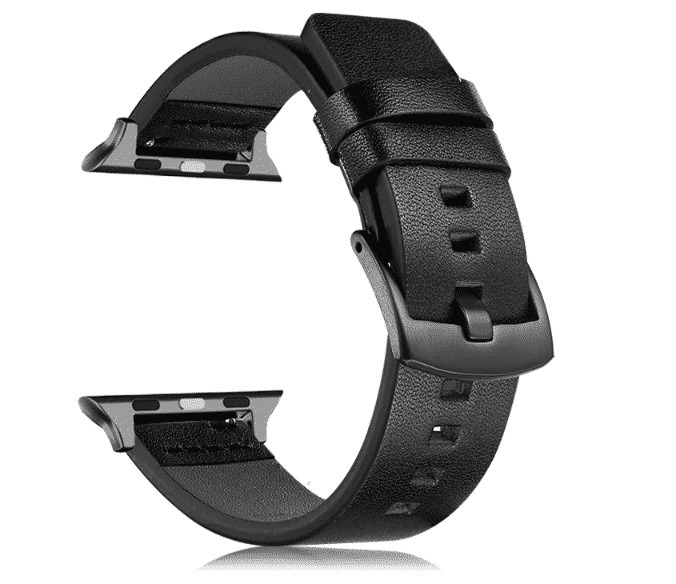 Esta é a Pulseira de Couro Genuíno para Apple Watch Series 5 de 44mm e 40mm.