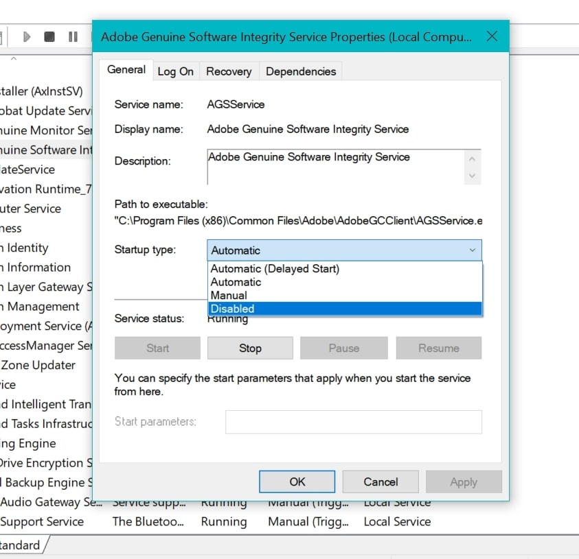 ¿Cómo desactivar el Servicio de Integridad de Software Genuine de Adobe en Windows y Mac?