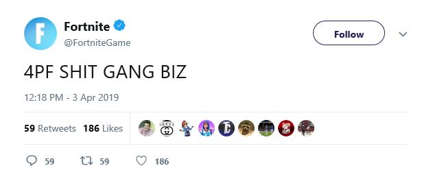 Твиттер Fortnite взломанный твит