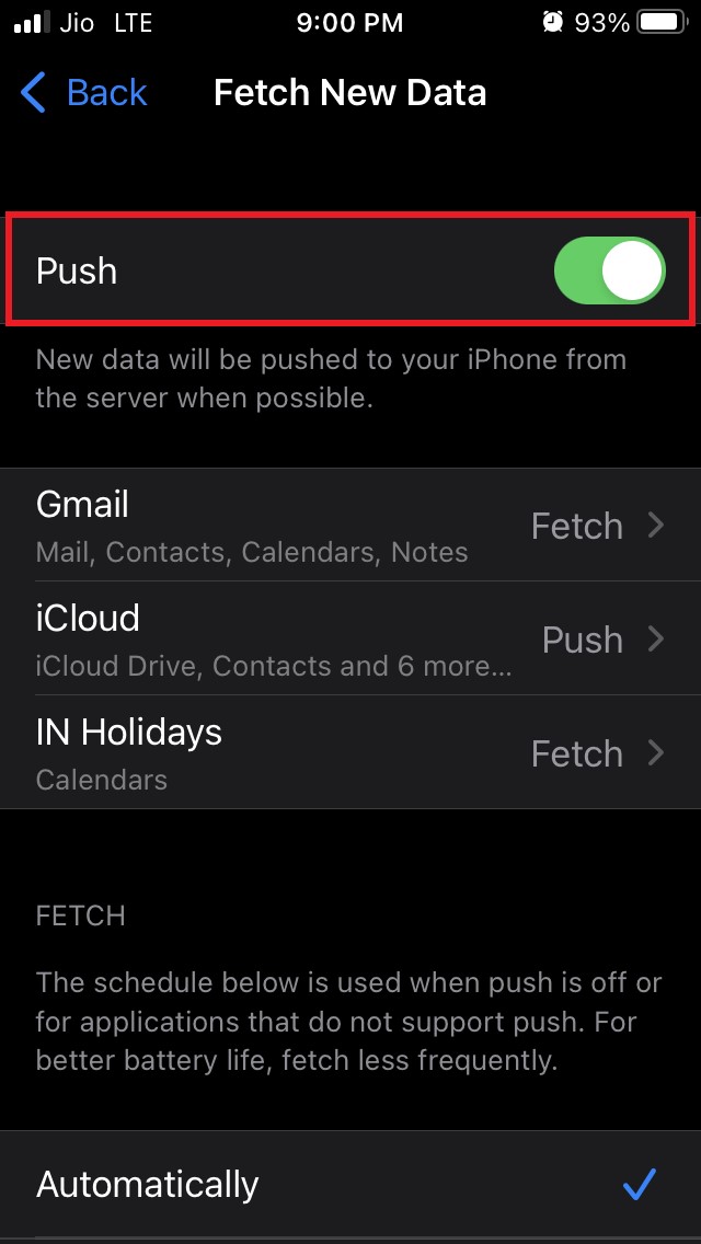 activer push