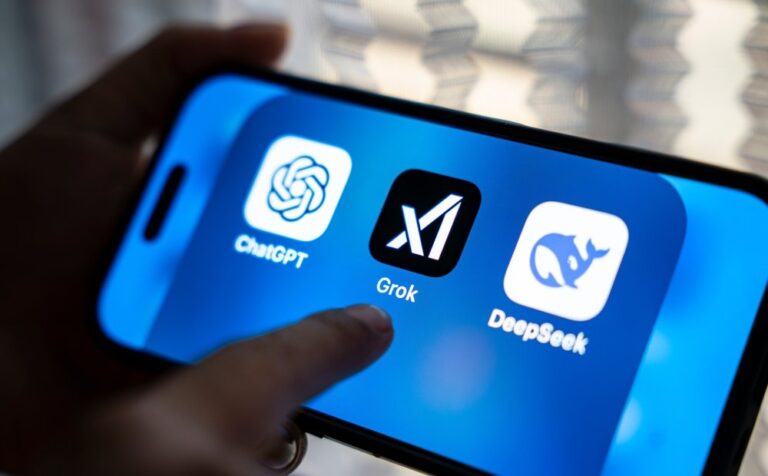 App di IA assortite su un iPhone