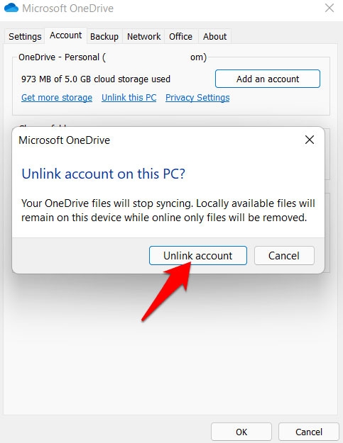 OneDriveアカウントを再接続する - OneDriveが同期しない