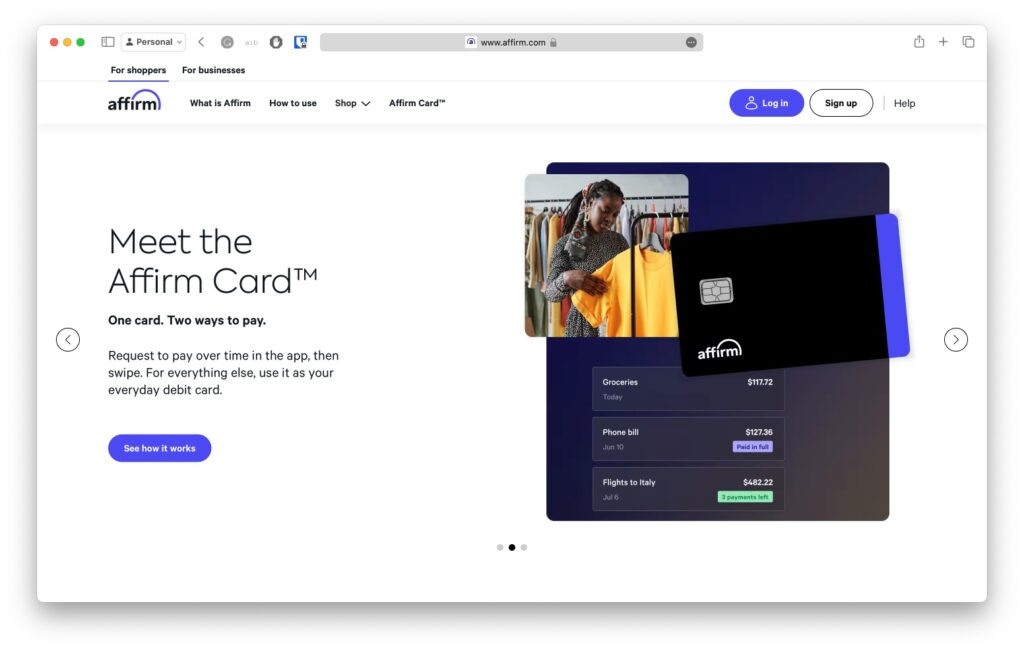 Afiirm - BNPL Apps Like Klarna