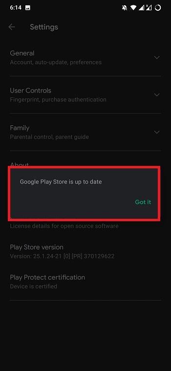 Atualizar Play Store