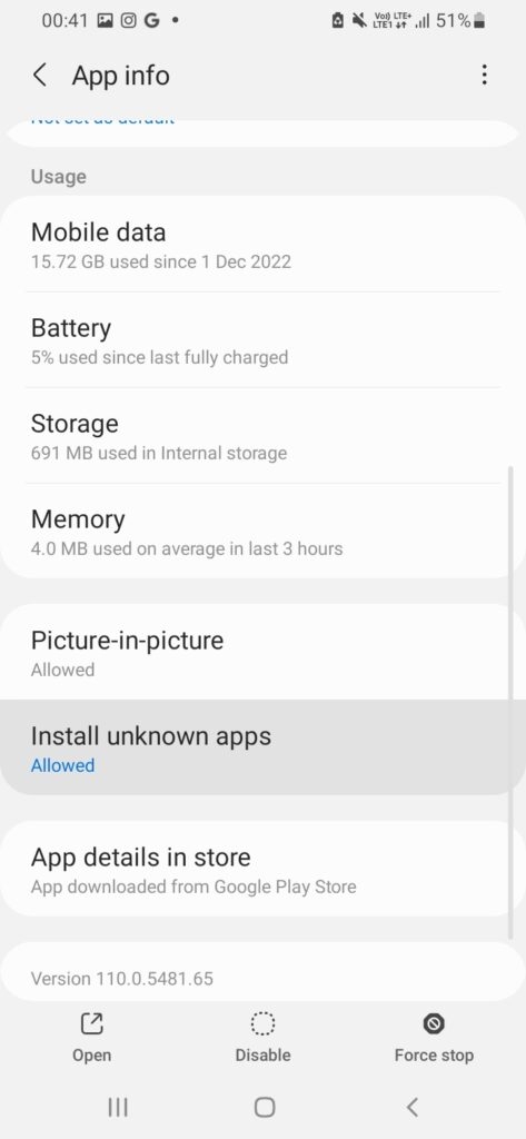 Installa app sconosciute - Errore 