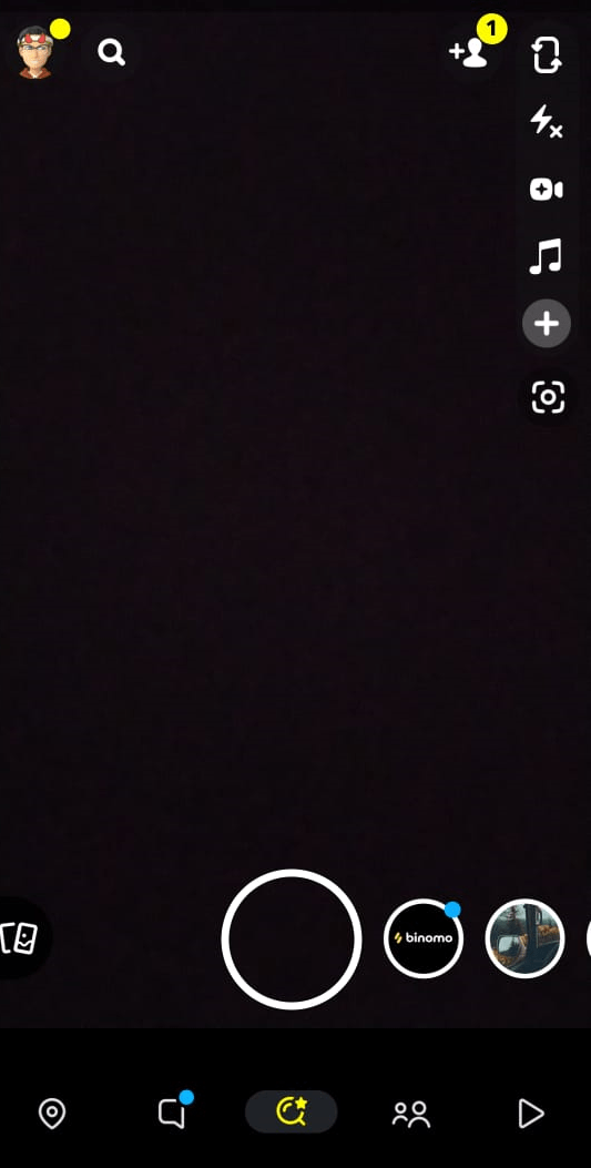 abre la aplicación de Snapchat en tu dispositivo