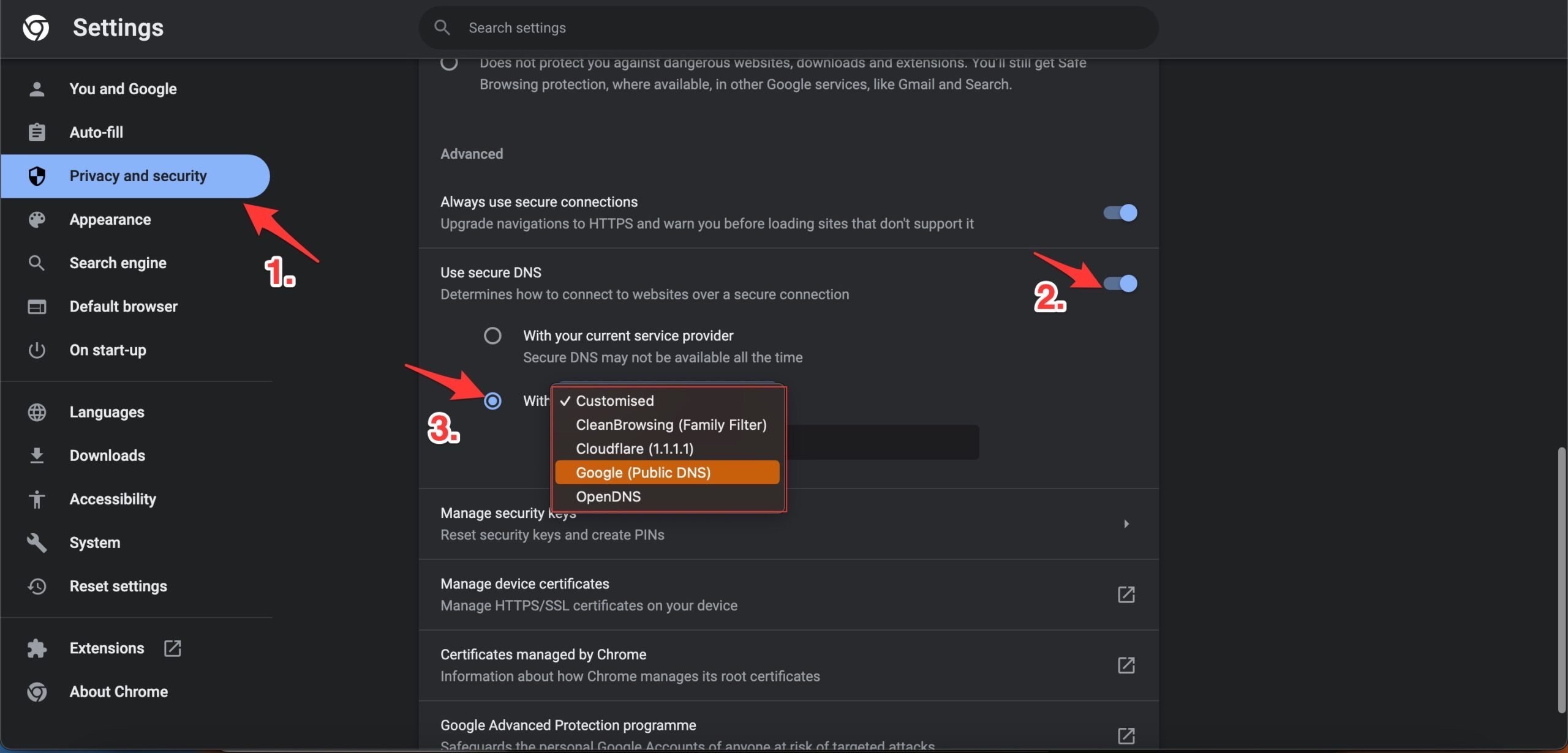 DNS_Chrome_Einstellung_ändern