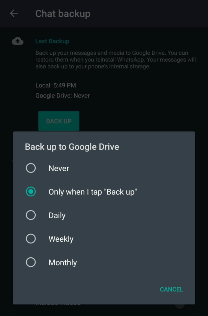 Limit Data Usage by WhatsApp