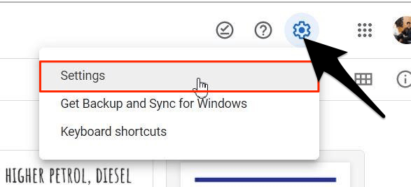 Google Drive 웹에서 설정