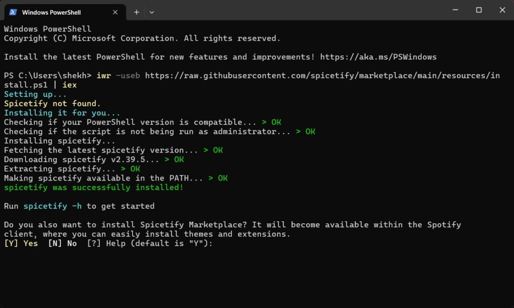 Installazione di Spicetify
