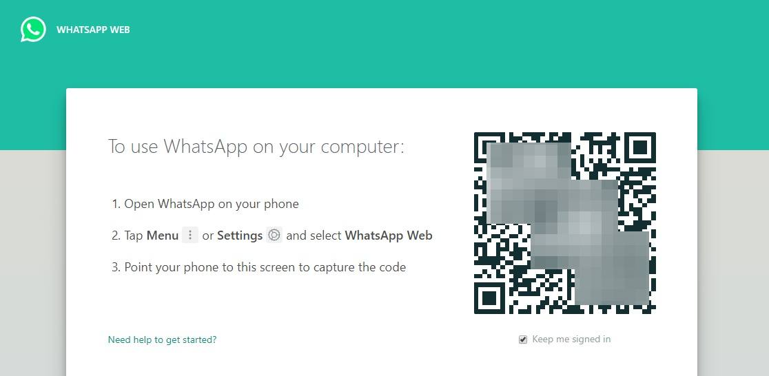 Code QR de connexion WhatsApp Web