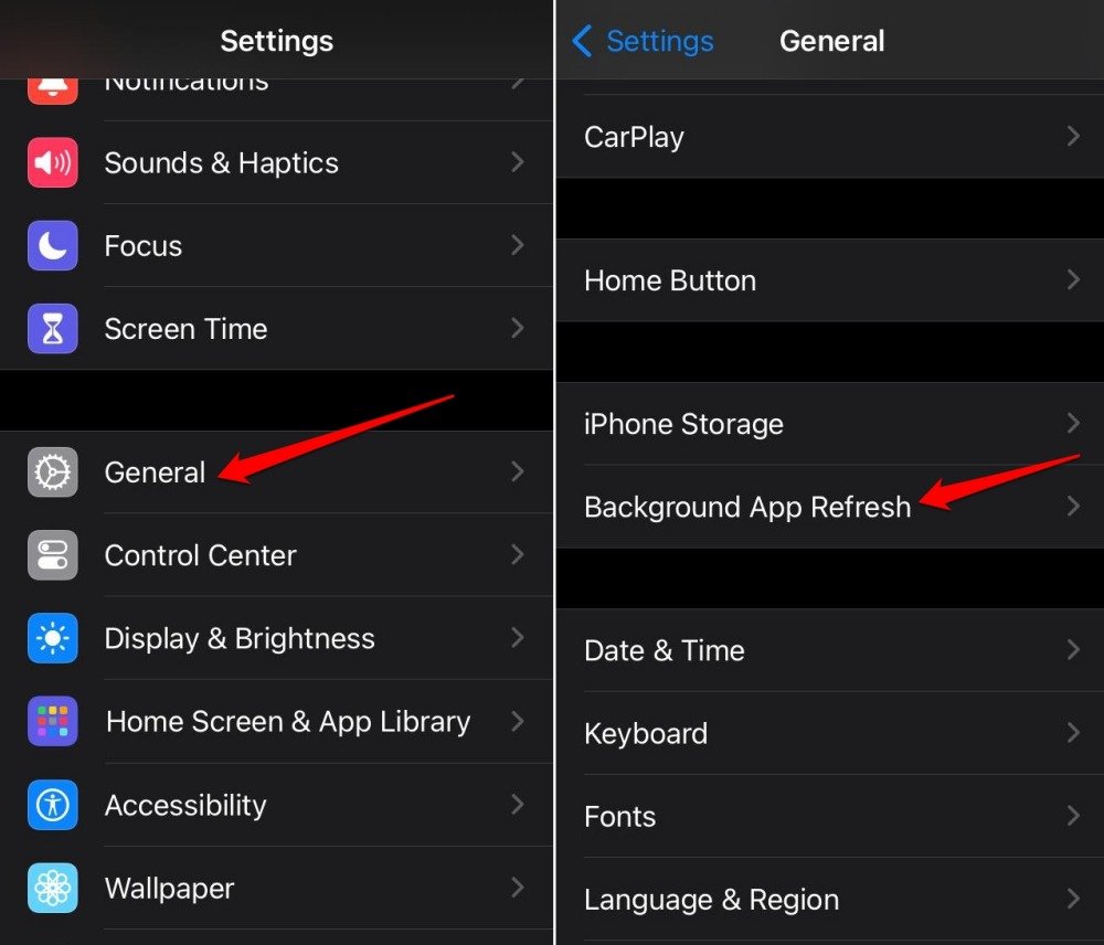 atualização em segundo plano iOS 17