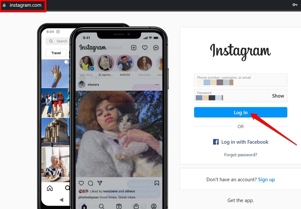 Instagram web login